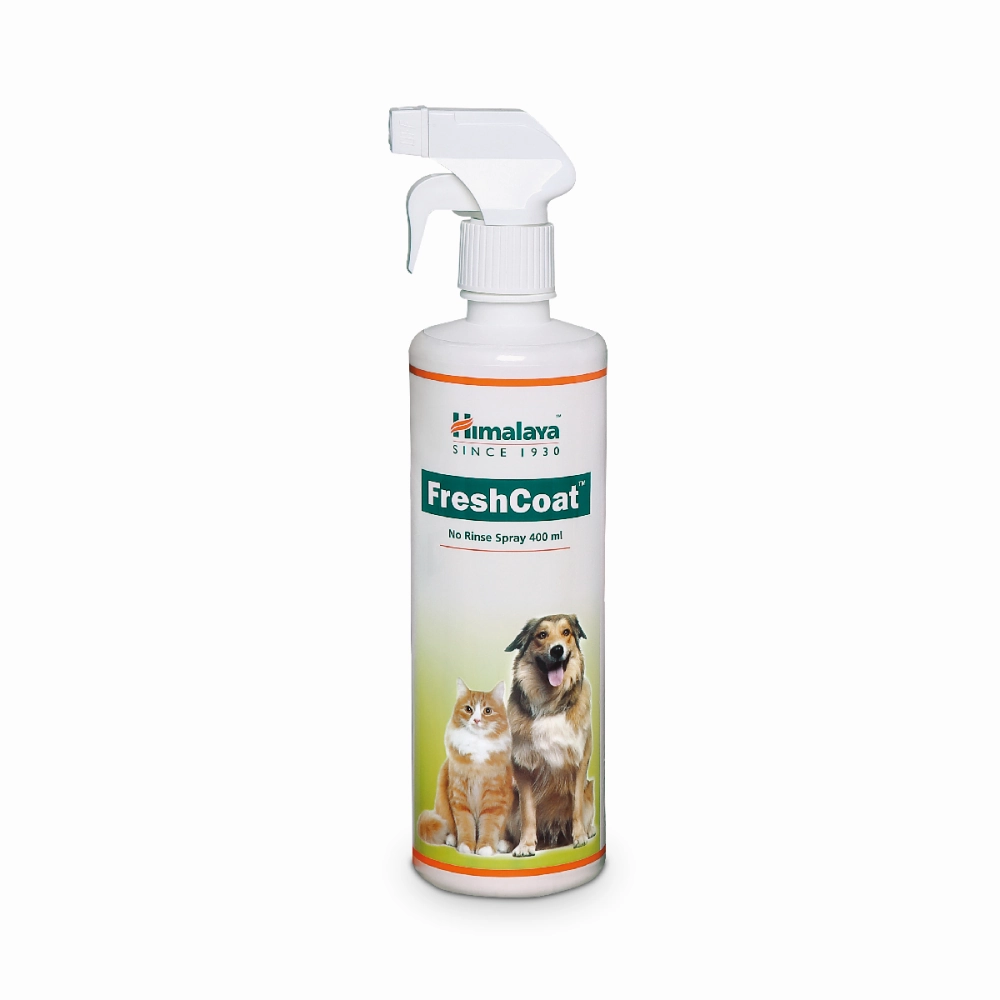 Himalaya Fresh Coat No Rinse Spray & Furlicks Gut Health Supplement Dog & Cat Combo