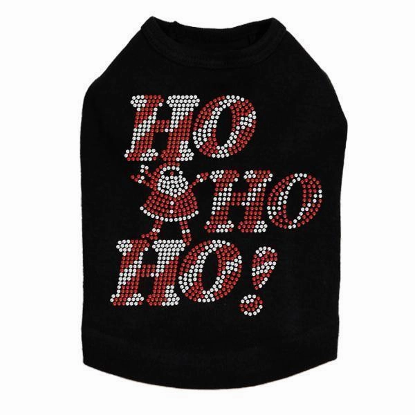 Ho Ho Ho Santa Rhinestone Dog Tank