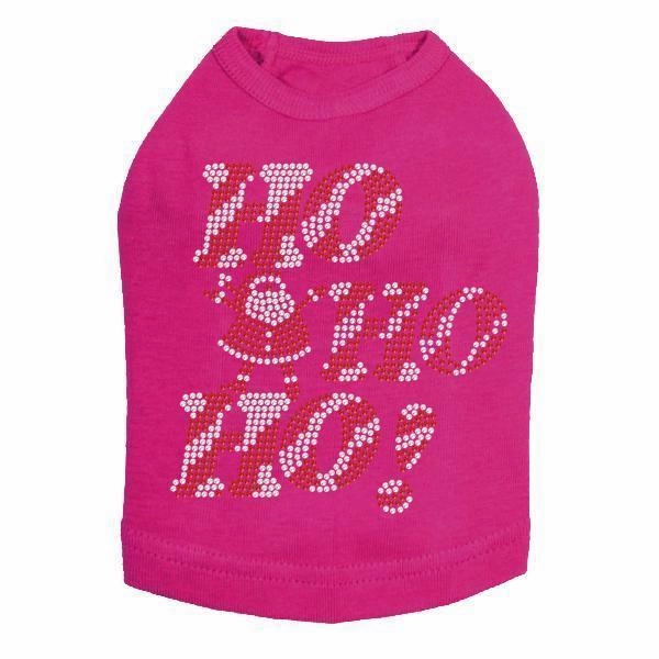 Ho Ho Ho Santa Rhinestone Dog Tank