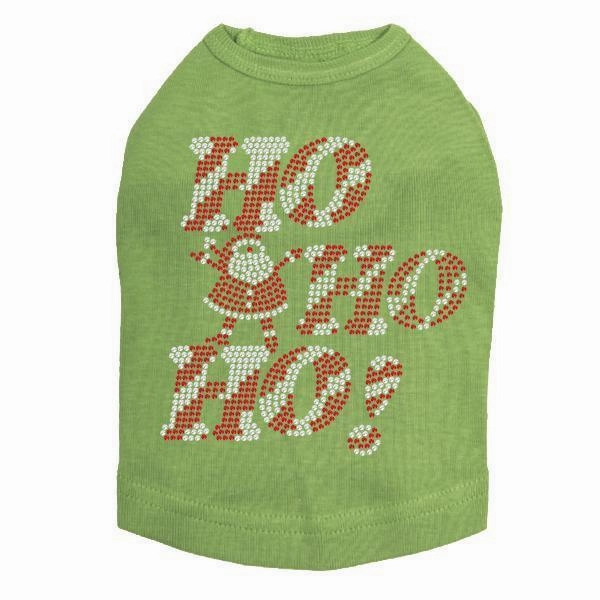 Ho Ho Ho Santa Rhinestone Dog Tank