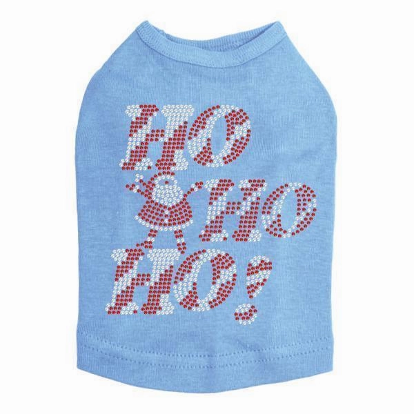 Ho Ho Ho Santa Rhinestone Dog Tank