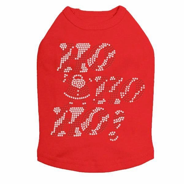 Ho Ho Ho Santa Rhinestone Dog Tank