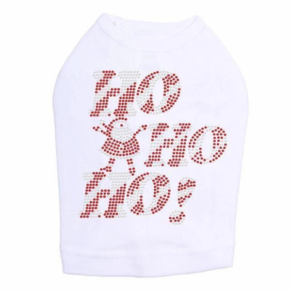 Ho Ho Ho Santa Rhinestone Dog Tank