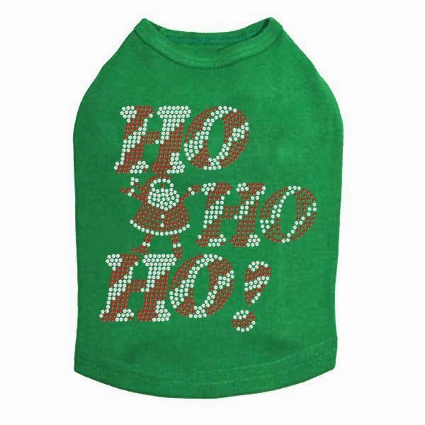 Ho Ho Ho Santa Rhinestone Dog Tank