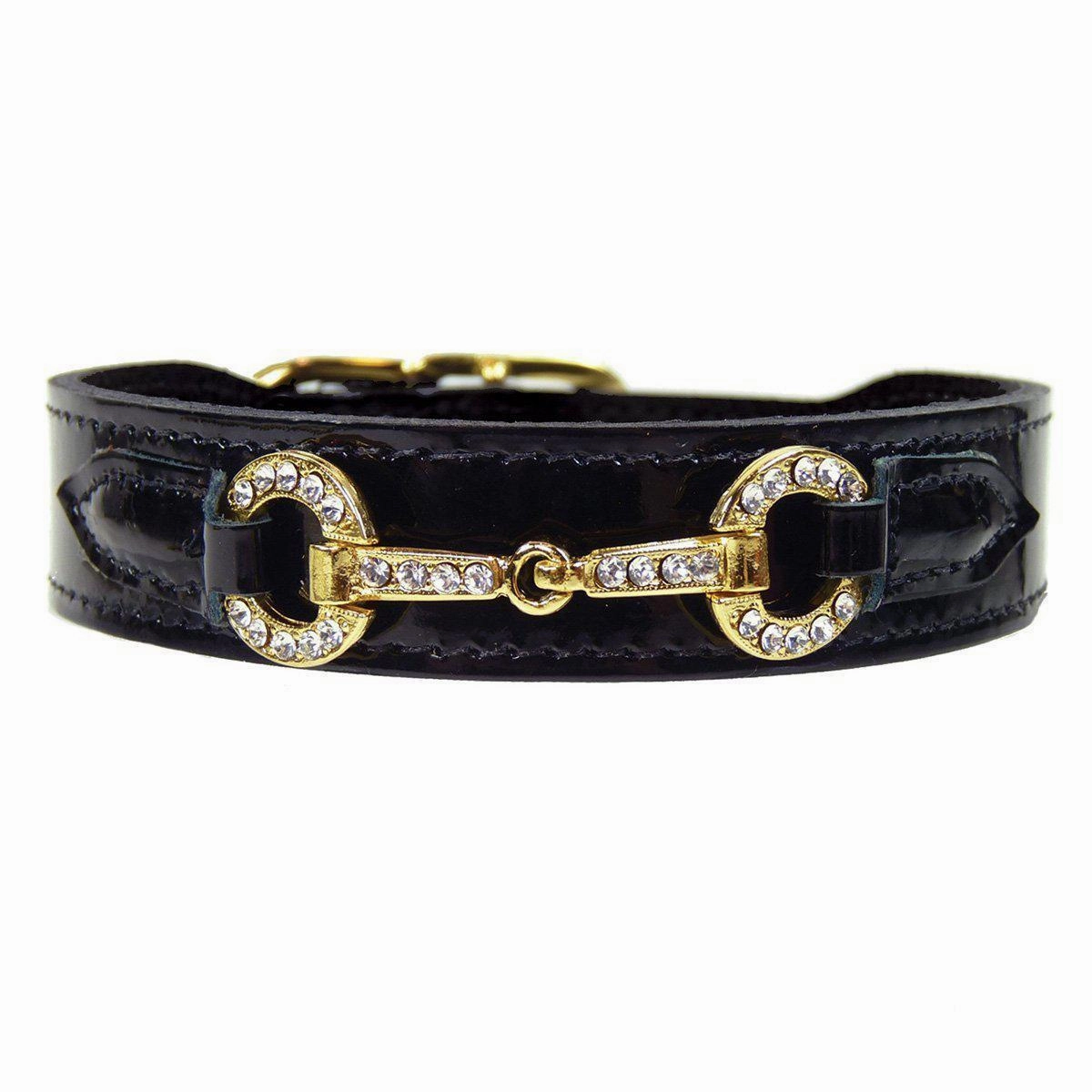 Holiday Collection Dog Collar Black Patent