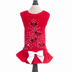 Holiday Sparkle Dog Dress Red