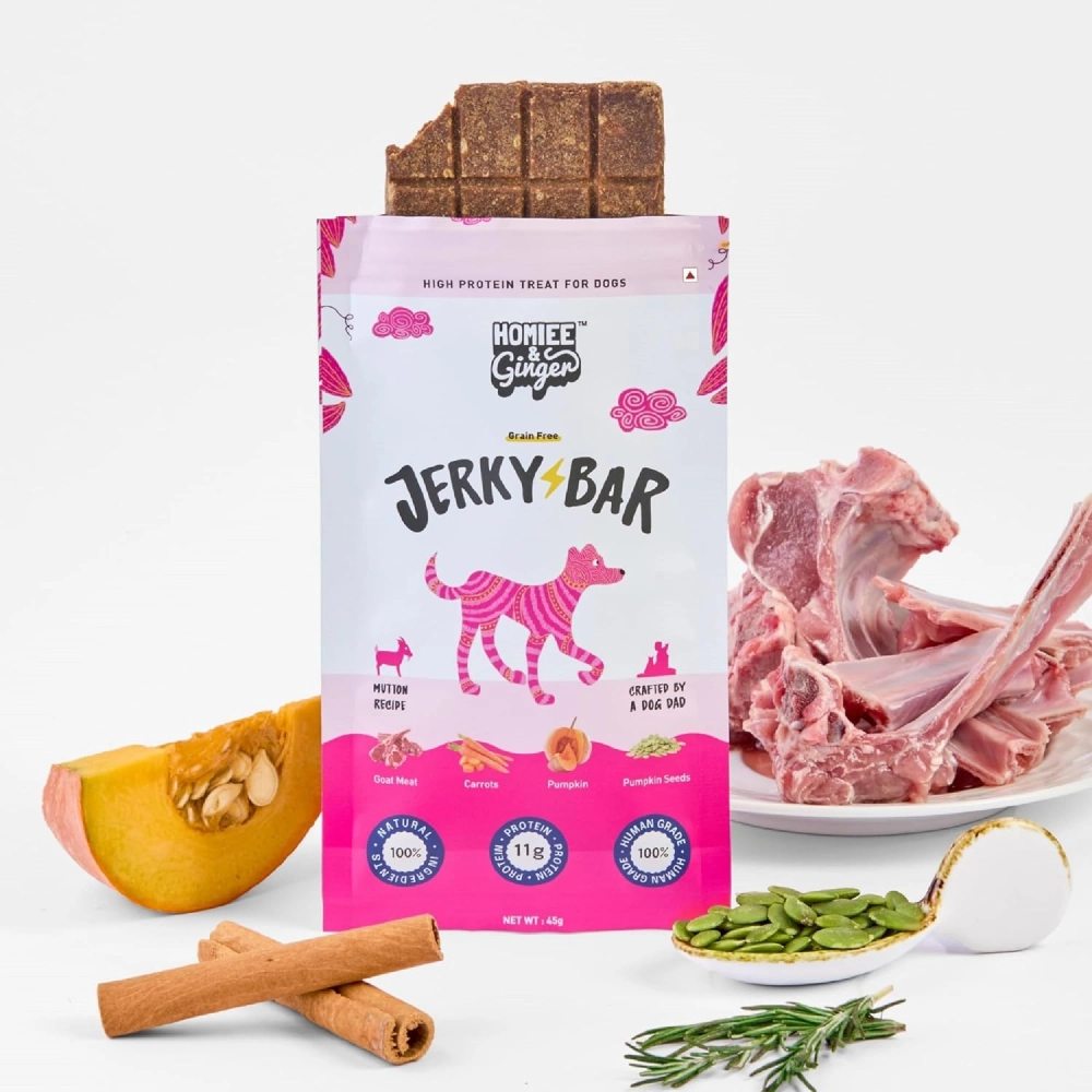 Homiee & Ginger Air Dried Grain Free Mutton and Fish Jerky Bar Dog Treats Combo
