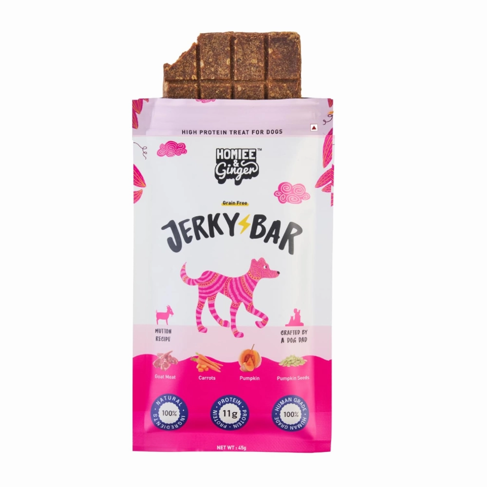 Homiee & Ginger Air Dried Grain Free Mutton Jerky Bar Dog Treats (Buy 2 Get 1 Free)