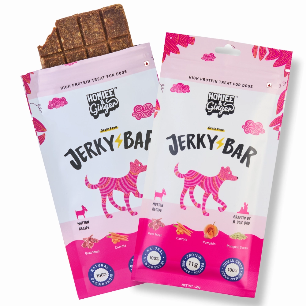 Homiee & Ginger Air Dried Grain Free Mutton Jerky Bar Dog Treats