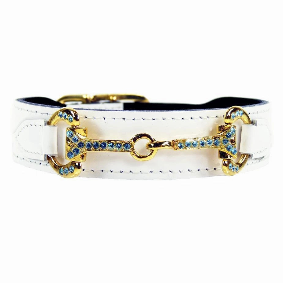 Horse And Hound Collection Dog Collar White Patent