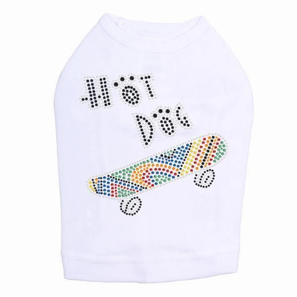 Hot Dog Rhinestone Dog Tank