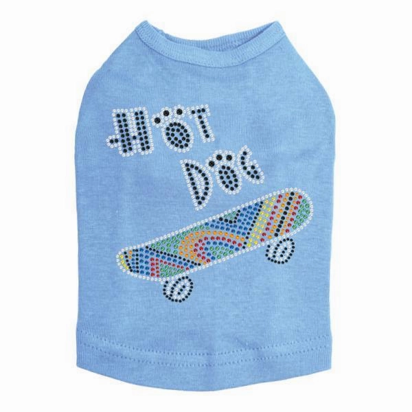 Hot Dog Rhinestone Dog Tank
