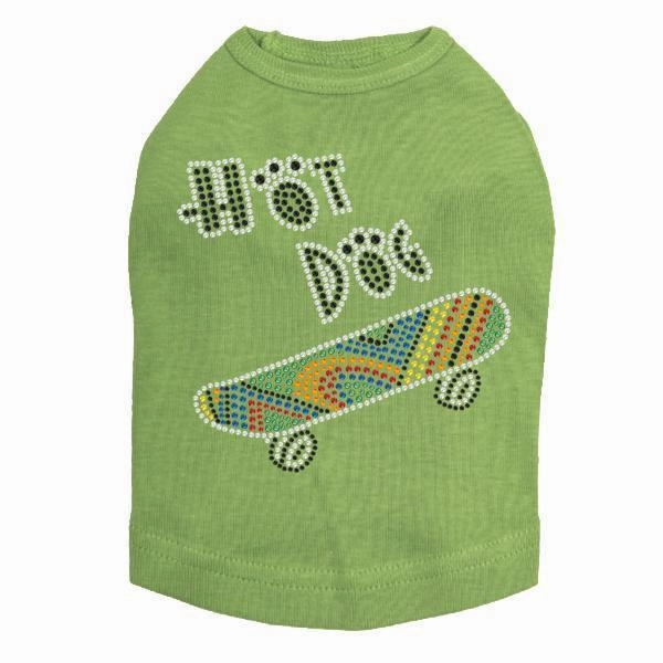 Hot Dog Rhinestone Dog Tank