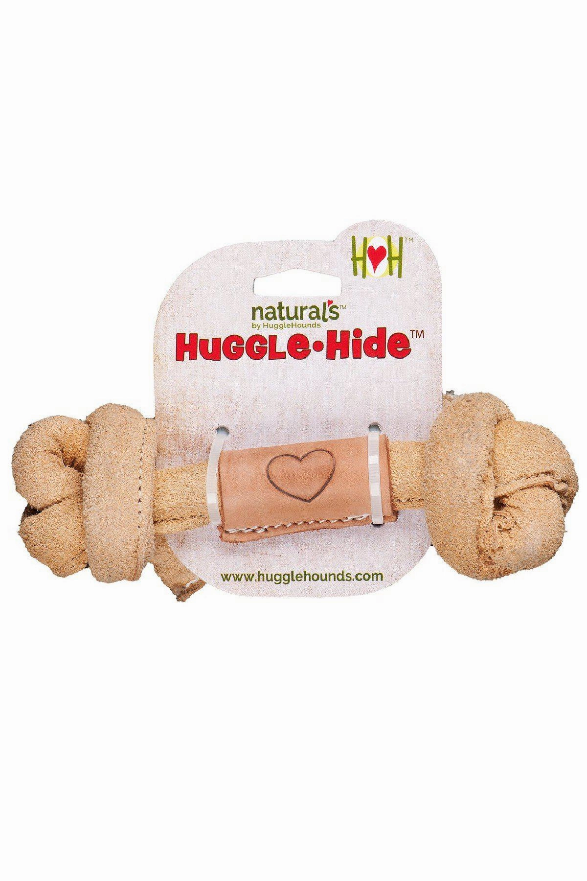 Huggle-Hide Leather Bone Dog Toy