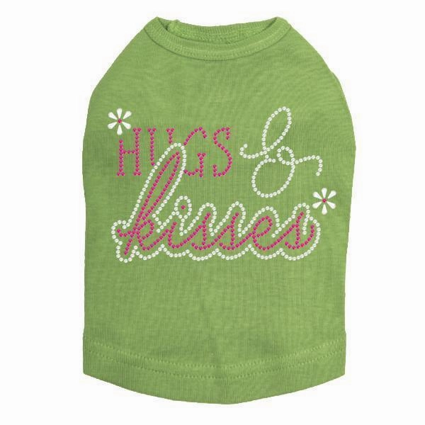 Hugs And Kisses 2 Rhinestone Dog Tank