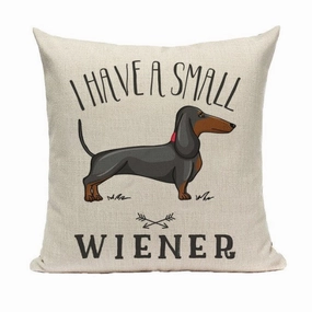 I Have A Small Wiener Throw Cushion