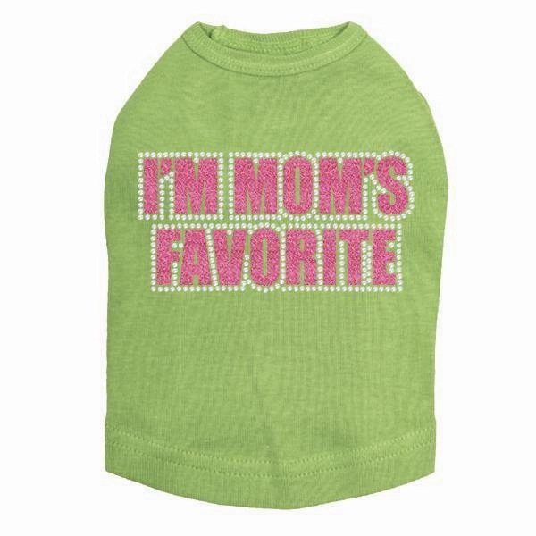 I'm Mom's Favorite Pink Rhinestone Dog Tank