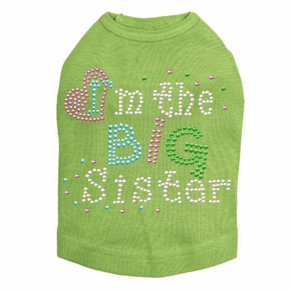 I'm The Big Sister Rhinestone Dog Tank