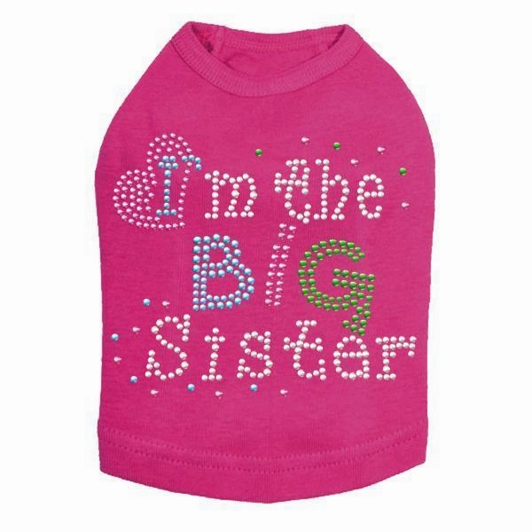 I'm The Big Sister Rhinestone Dog Tank
