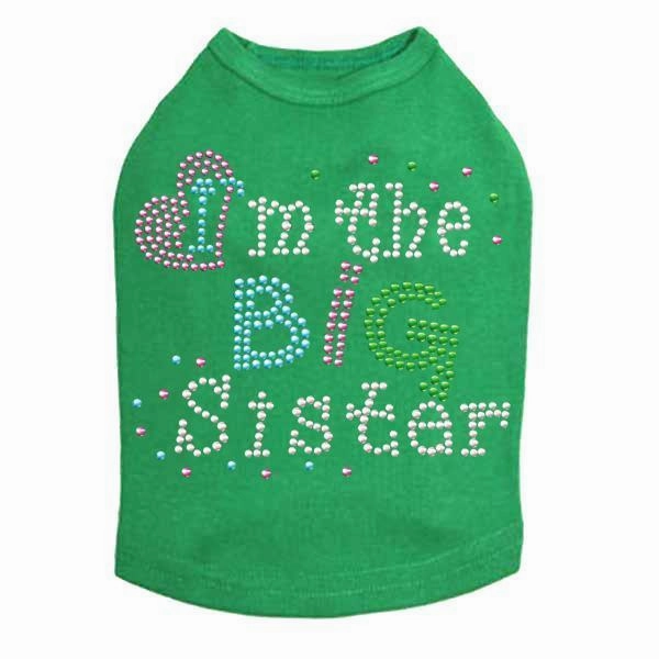 I'm The Big Sister Rhinestone Dog Tank