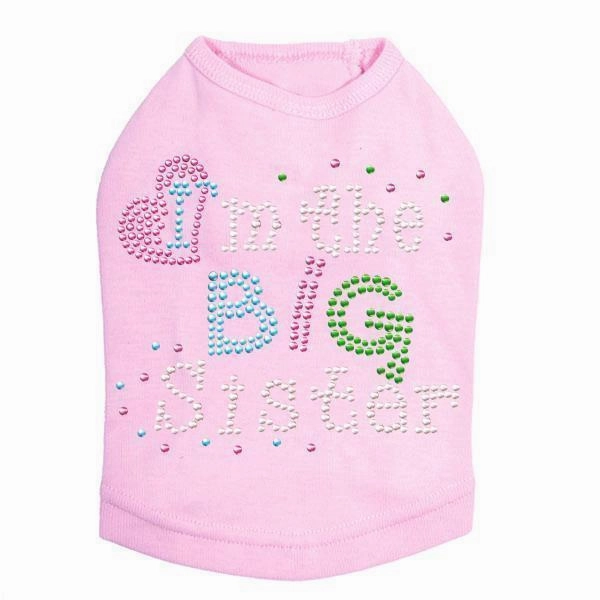 I'm The Big Sister Rhinestone Dog Tank