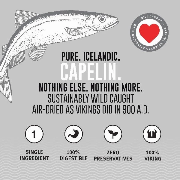 Icelandic  Capelin Whole Fish Cat Treats (SPECIAL ORDER ITEM)