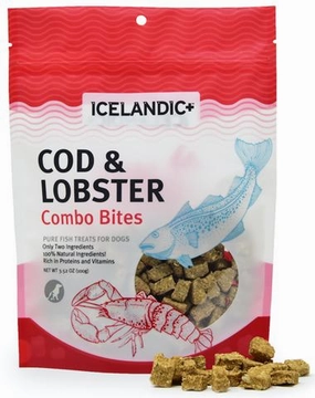 Icelandic  Cod & Lobster Combo Bites Fish Dog Treat 3.52oz