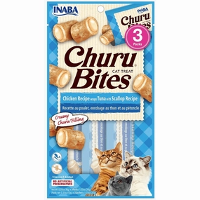 INABA Churu Bites Chicken Recipe Wraps Tuna with Scallop Recipe Cat Treats