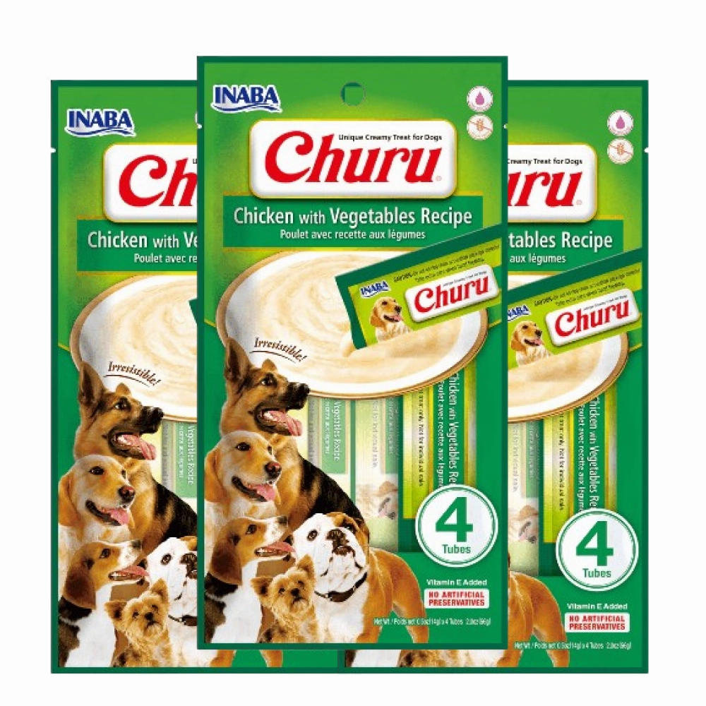 INABA Churu Chicken with Vegetable Flavour Dog Treats