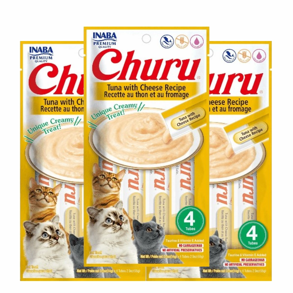 INABA Churu Tuna with Cheese Cat Treats