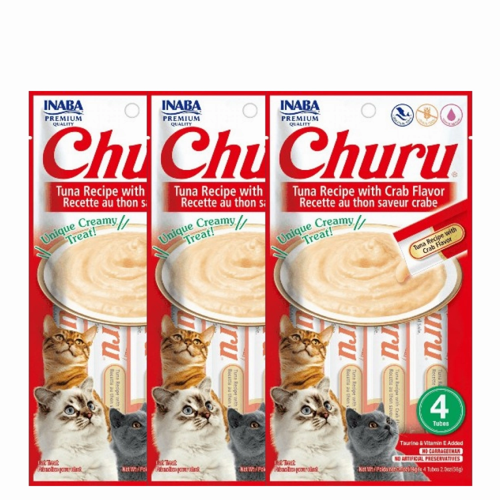 INABA Churu Tuna with Crab Cat Treats