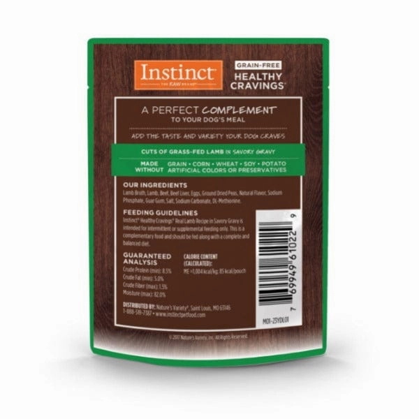 Instinct Healthy Cravings Real Lamb Recipe Dog Food Pouch