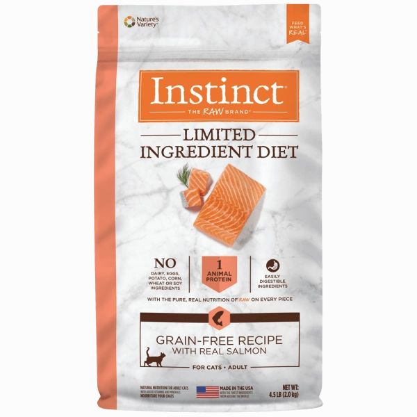 Instinct Limited Ingredient Diet Real Salmon Recipe Dry Cat Food, 4.5lb