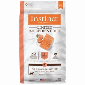 Instinct Limited Ingredient Diet Real Salmon Recipe Dry Cat Food, 4.5lb