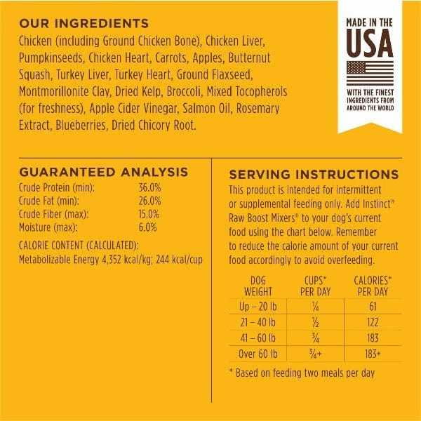 Instinct Raw Boost Mixers Cage-Free Chicken Recipe Dog Food Topper, 6oz