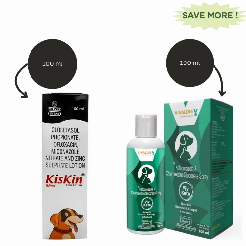 Intas Kiskin Lotion (100mL) And Vivaldis Viv Keto Spray (100ml) Combo