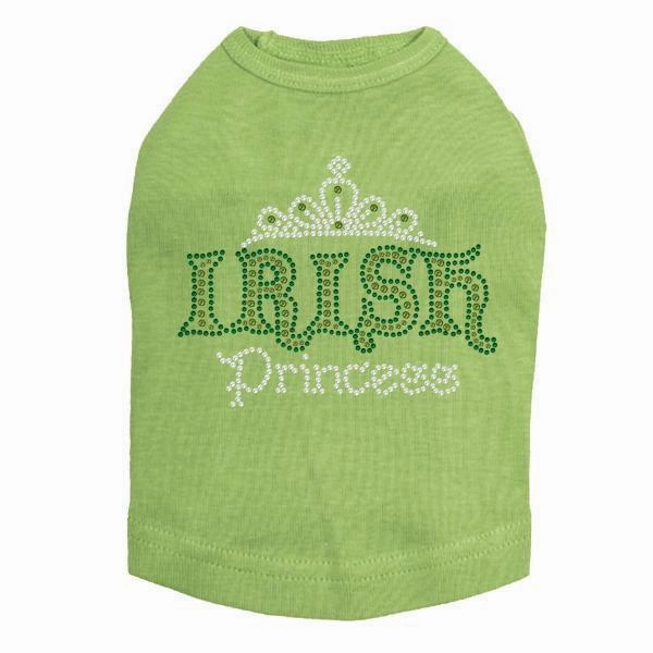 Irish Princess Rhinestone Dog Tank