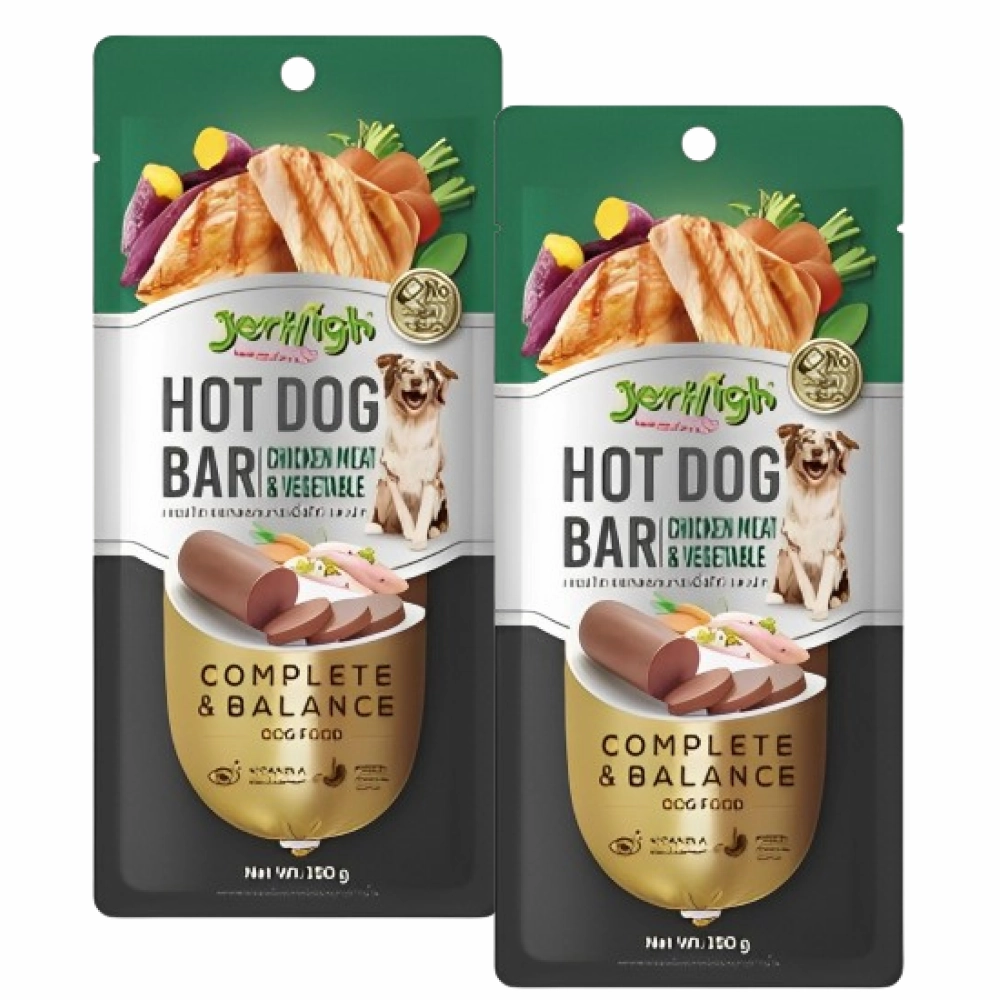 JerHigh Chicken & Vegetable Hot Dog Bar Dog Treats