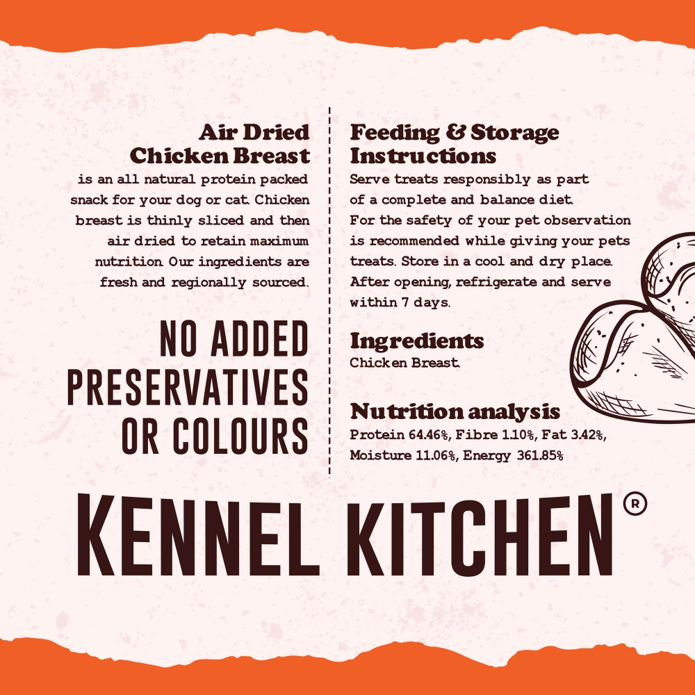 Kennel Kitchen Air Dried Chicken Jerky Dog and Cats Treats