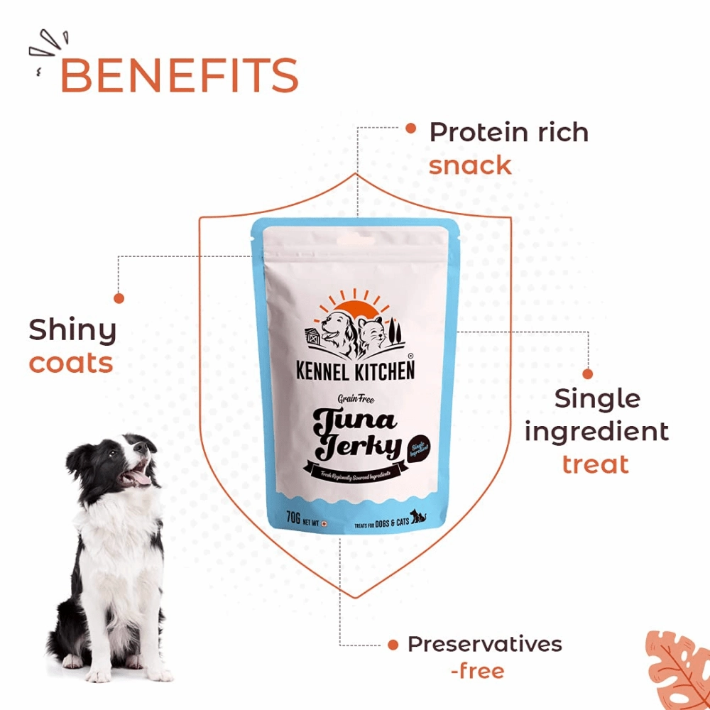 Kennel Kitchen Air Dried Tuna Fish Jerky Dog and Cats Treats