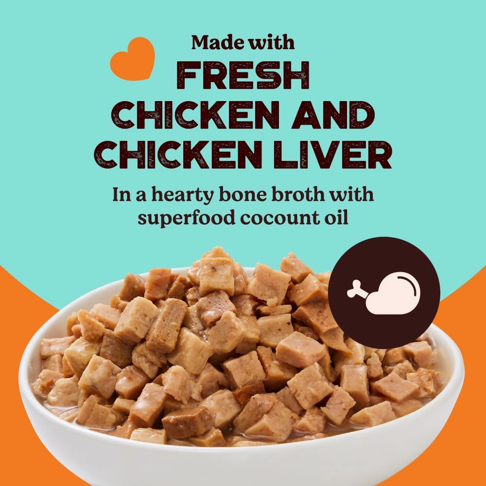 Kennel Kitchen Chicken Chunks in Gravy Wet Food and Henlo Chicken Pops Dog Treats Combo