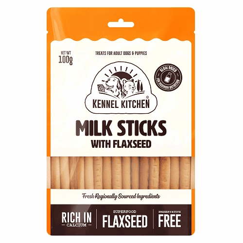 Kennel Kitchen Milk Sticks with Flaxseed Dog Treats