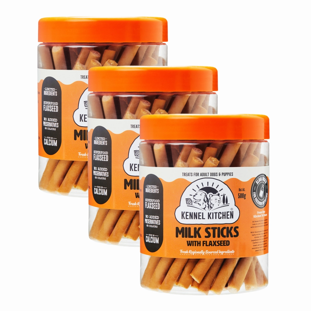 Kennel Kitchen Milk Sticks with Flaxseed Dog Treats