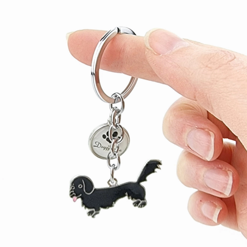 Key Ring Dachshund Long Hair