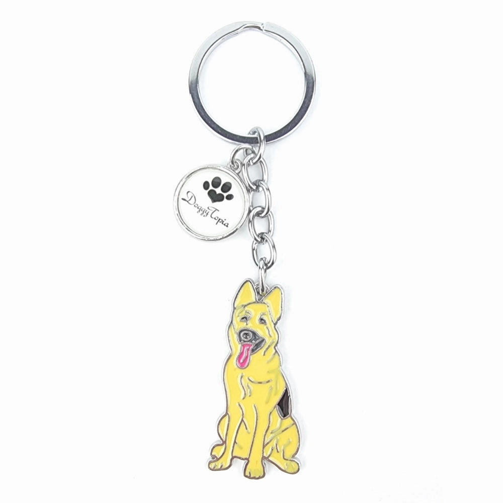 Key Ring German Shepherd Sitting