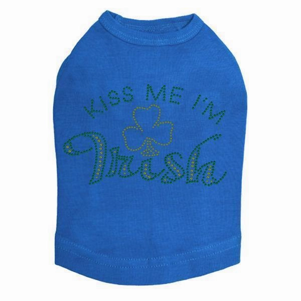 Kiss Me Clover Rhinestone Dog Tank