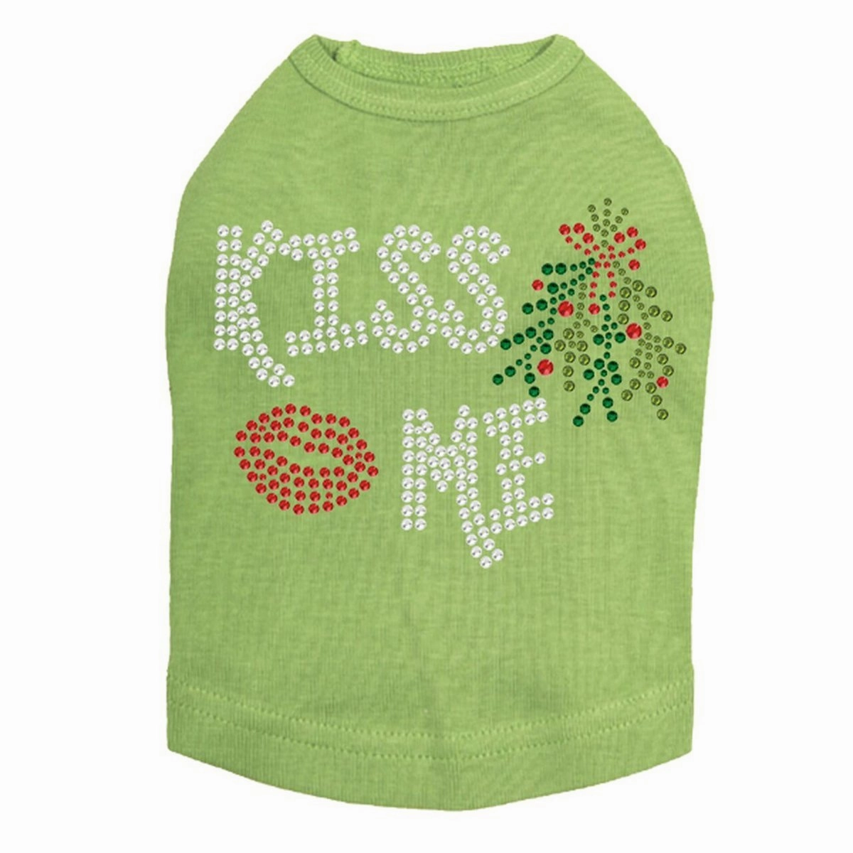 Kiss Me Mistletoe Rhinestone Dog Tank