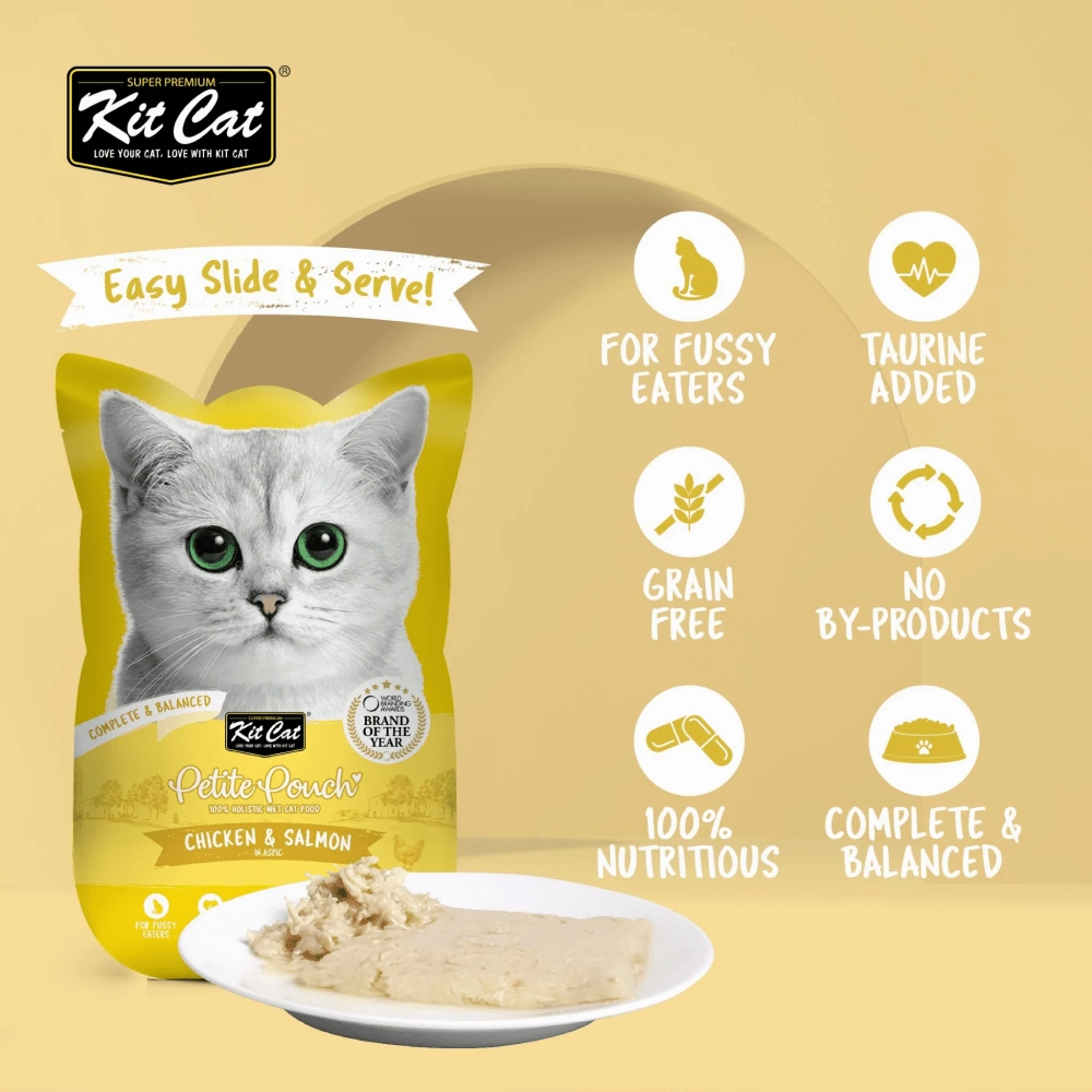 Kit Cat Chicken & Tuna, Chicken & Salmon and Classic Tuna Cat Wet Food Combo