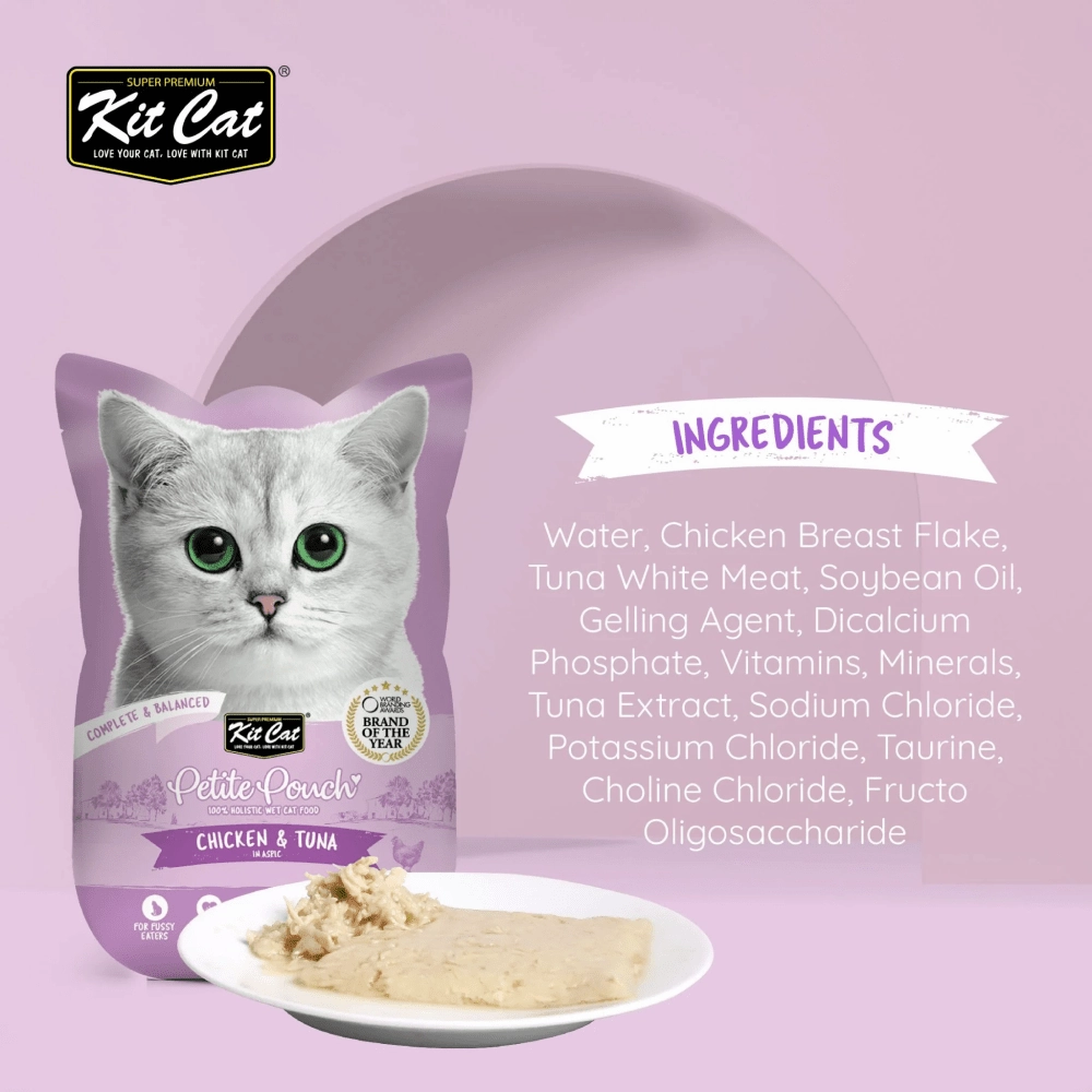 Kit Cat Chicken & Tuna, Chicken & Salmon and Classic Tuna Cat Wet Food Combo