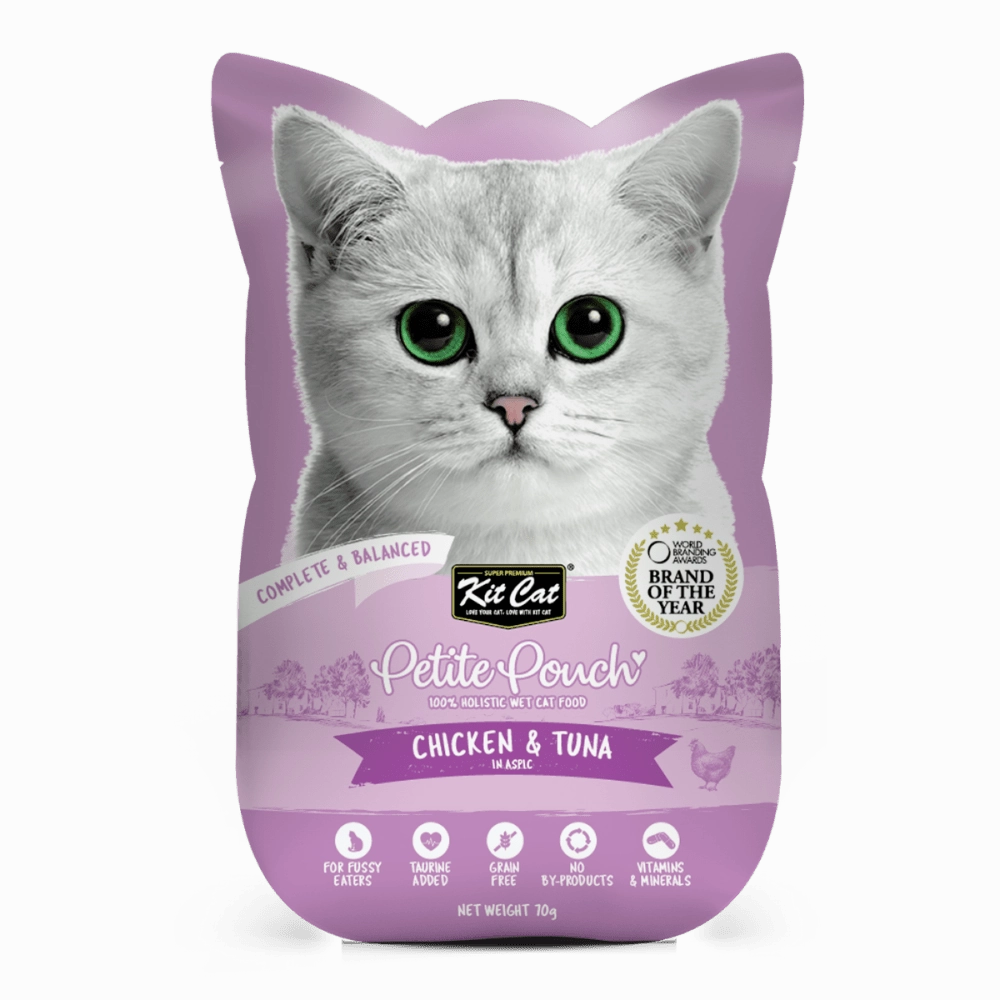 Kit Cat Chicken & Tuna, Chicken & Salmon and Classic Tuna Cat Wet Food Combo